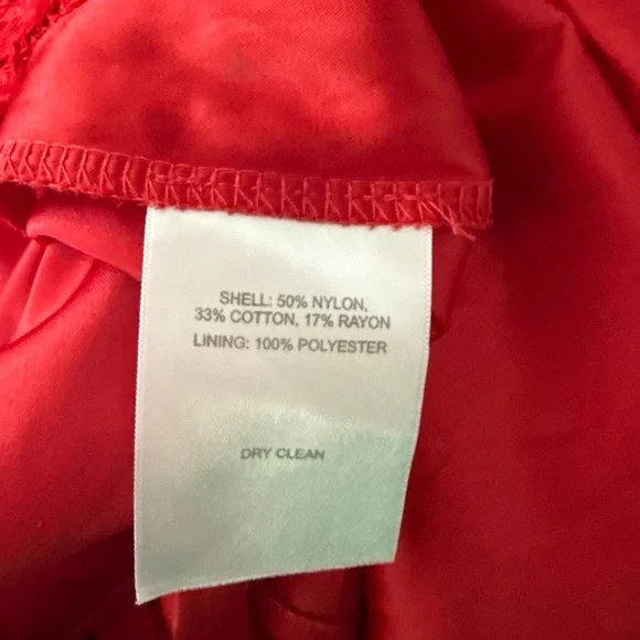 VGUC Rachel Parcell RP Red Lace Fit & Flare Cocktail Holidays Midi Dress XS - Picture 4 of 13